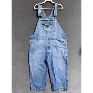 Liberty Denim Overalls 44x22 Blue Jean Bib Carpenter Workwear Distressed Faded
